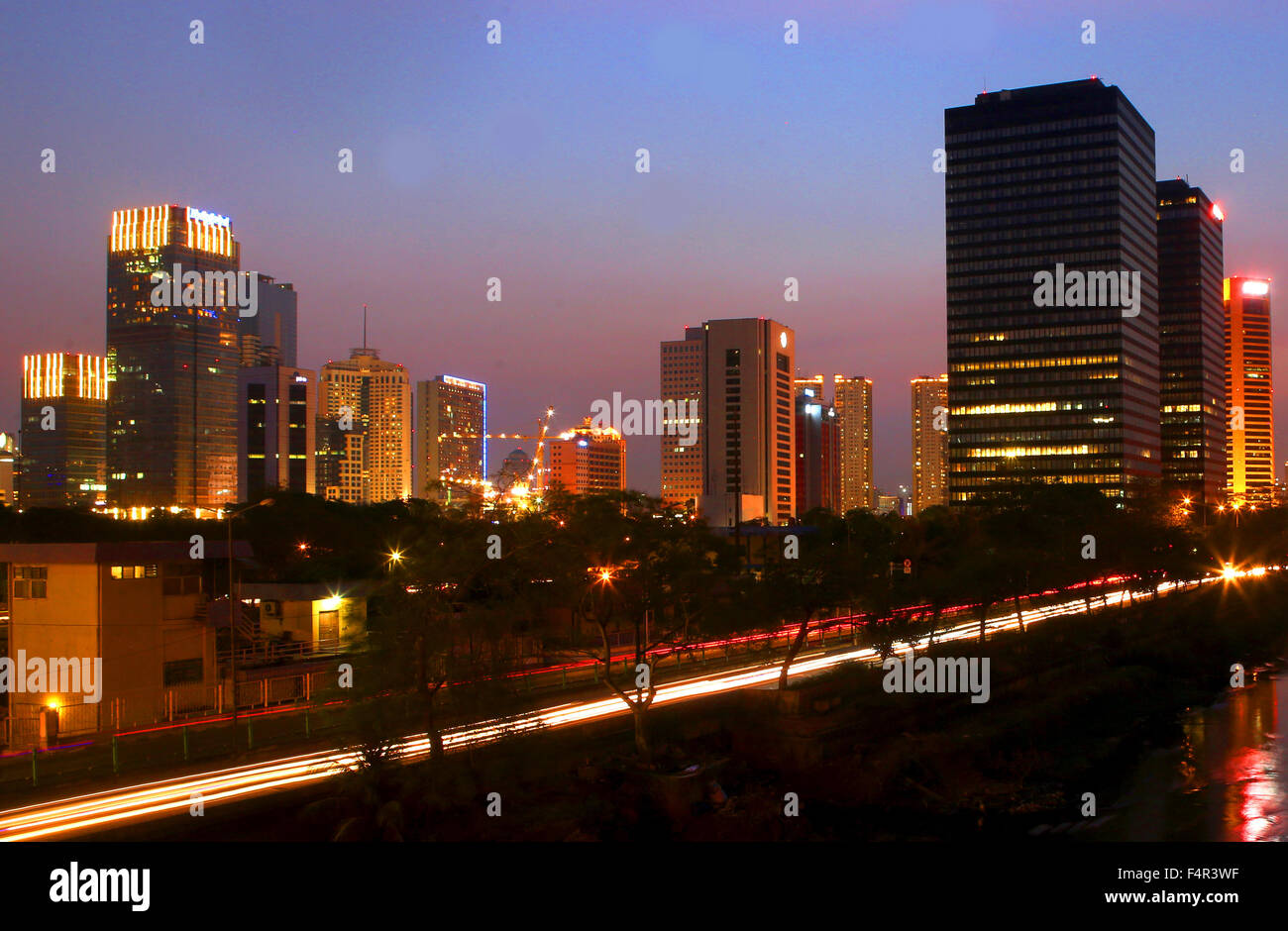 A view of part of the city of Jakarta in the afternoon Stock Photo