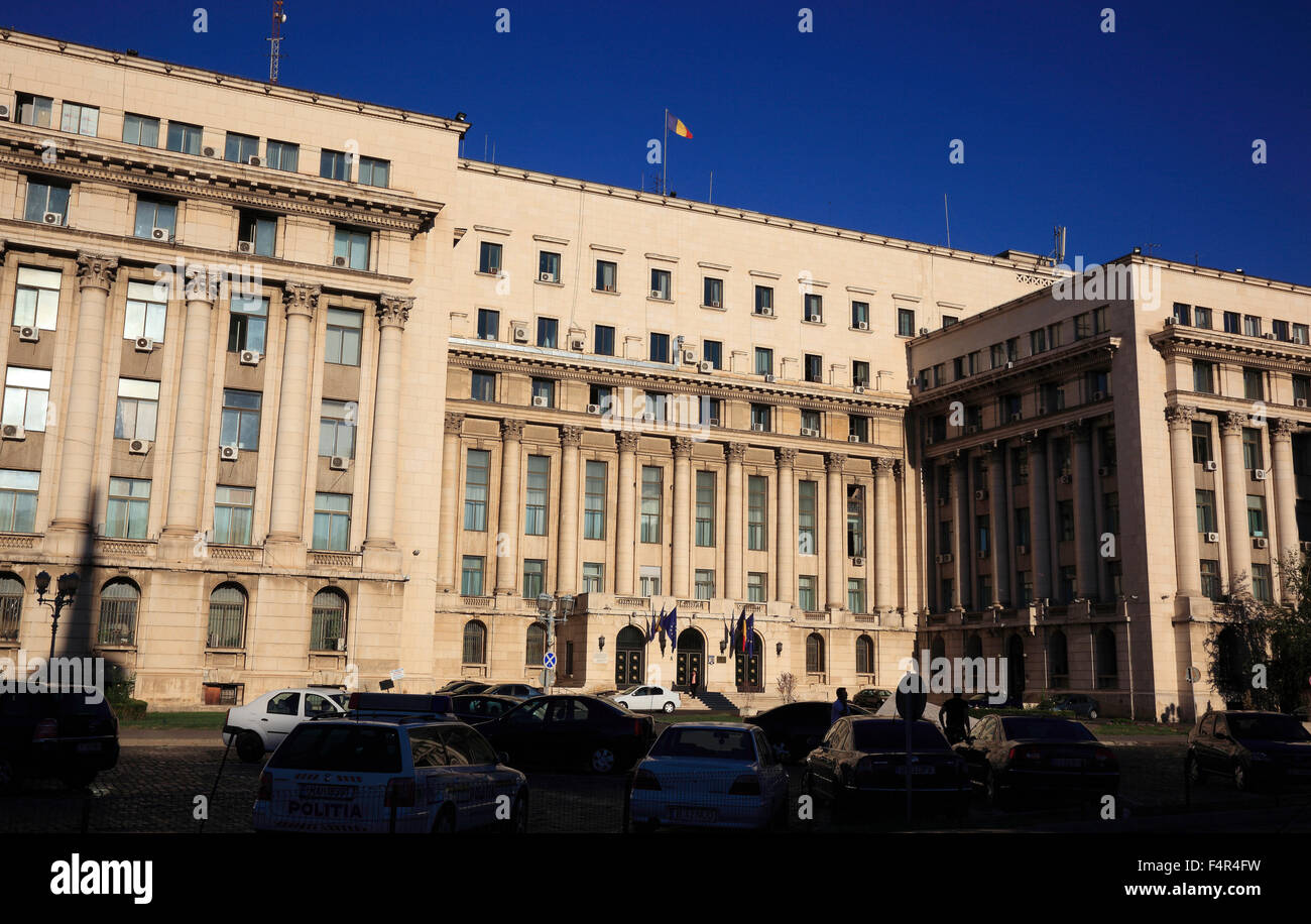 Administrative buildings, ministries, in downtown Bucharest, Romania Stock Photo