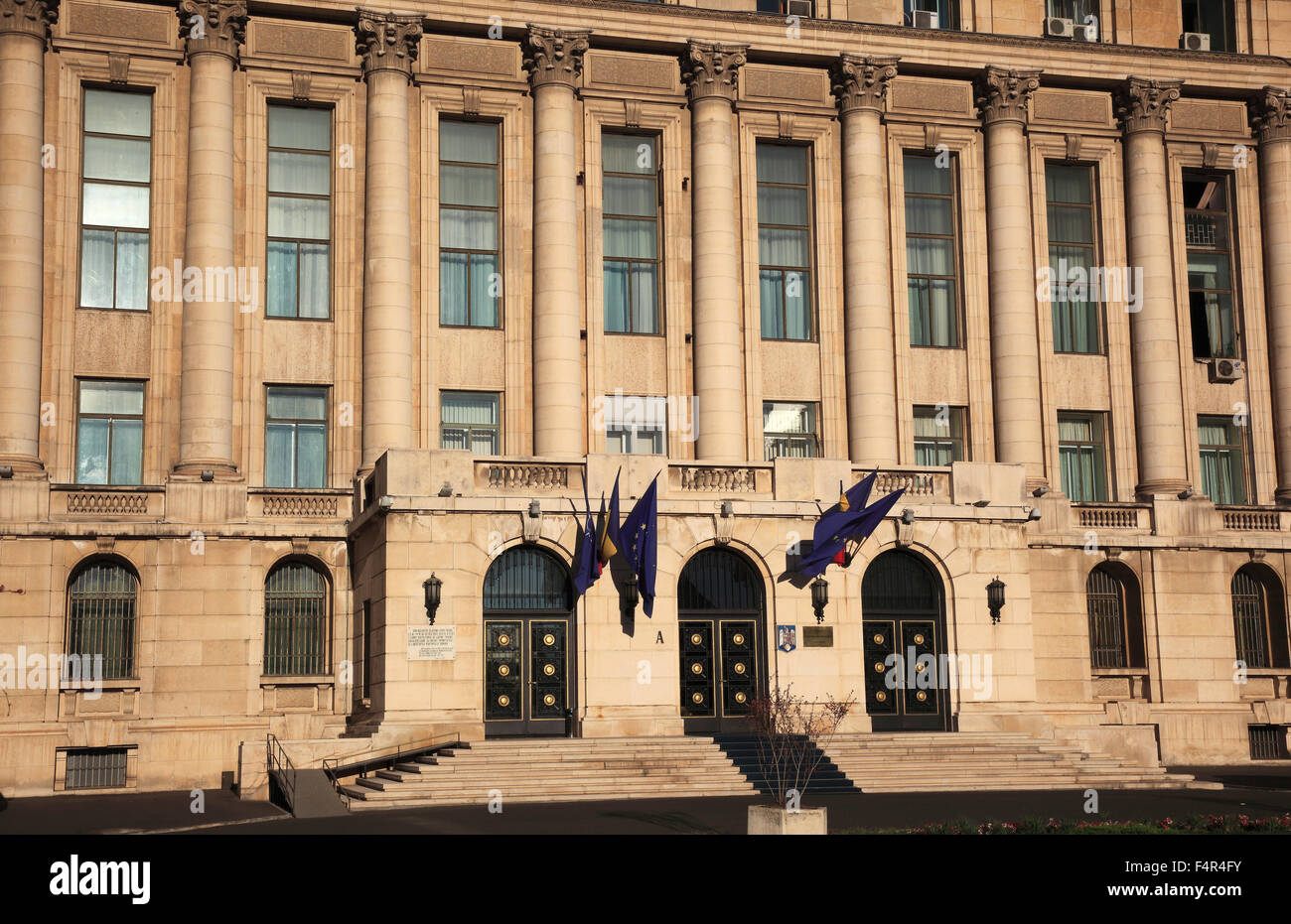 Administrative buildings, ministries, in downtown Bucharest, Romania Stock Photo