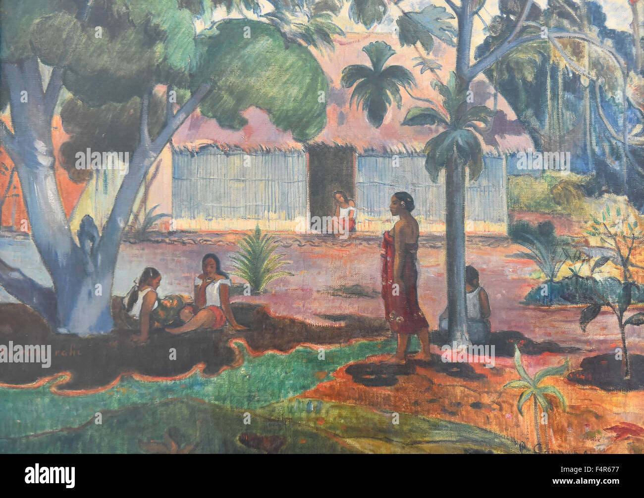 Basel, museum Beyeler, painting, art, exhibit, Tahiti, Paul Gauguin, Gauguin, Stock Photo