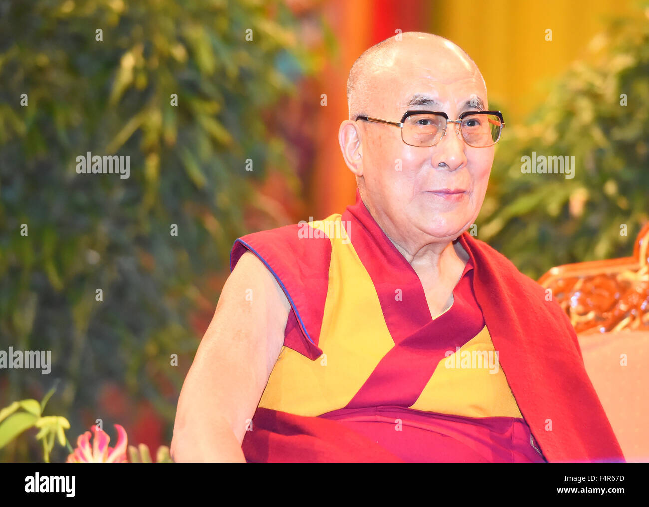 Dalai Lama, Buddhism, religion, Tibet, Basel in 2015, Stock Photo