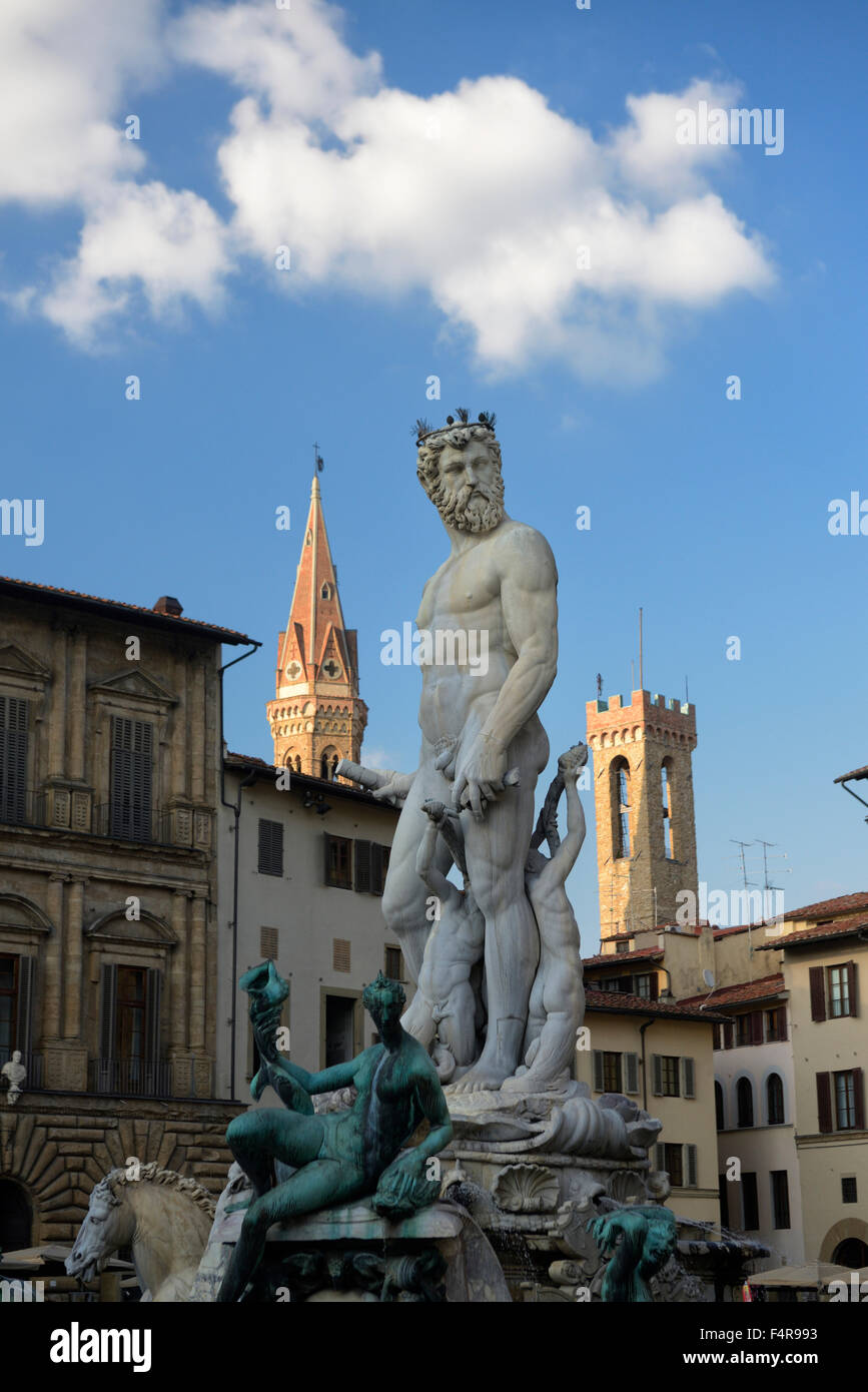 Italy, Europe, Florence, city, Piazza della Signoria, statue Stock Photo