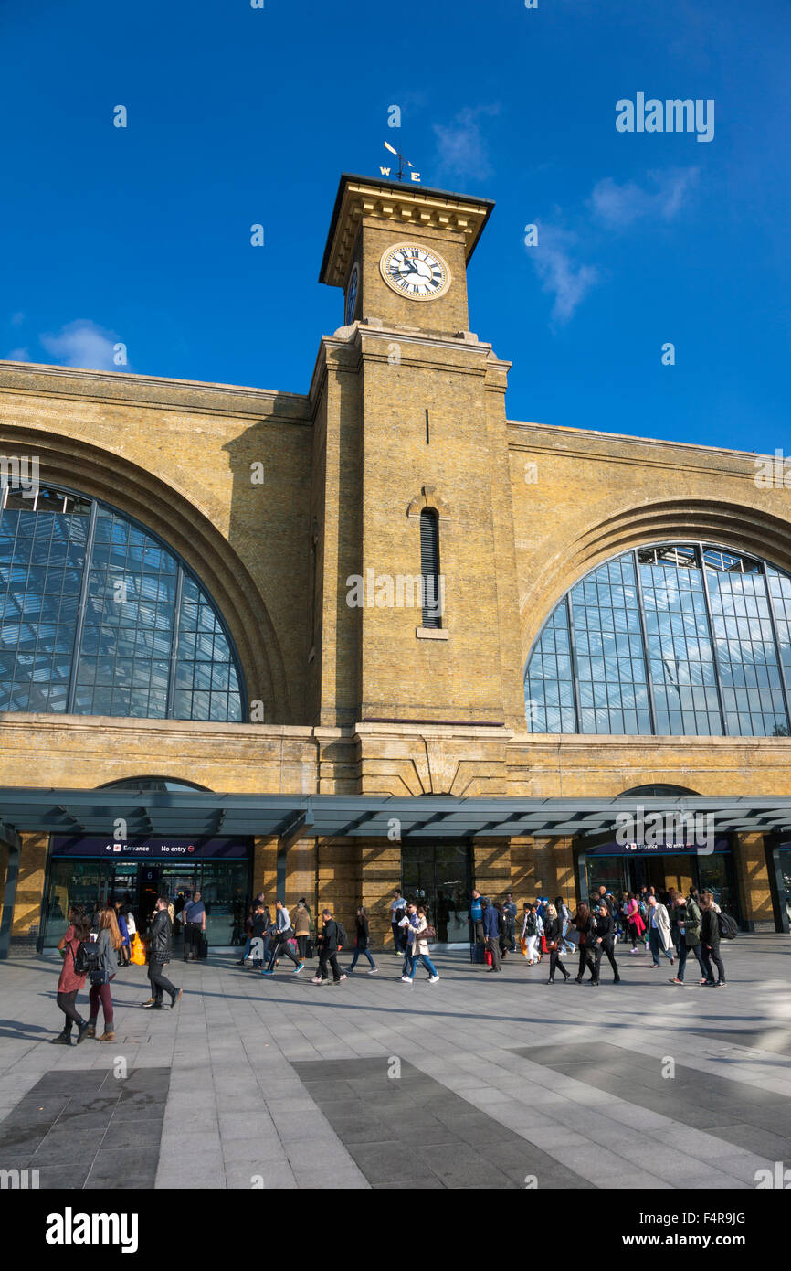 King's Cross Station and Square, London, UK Stock Photo