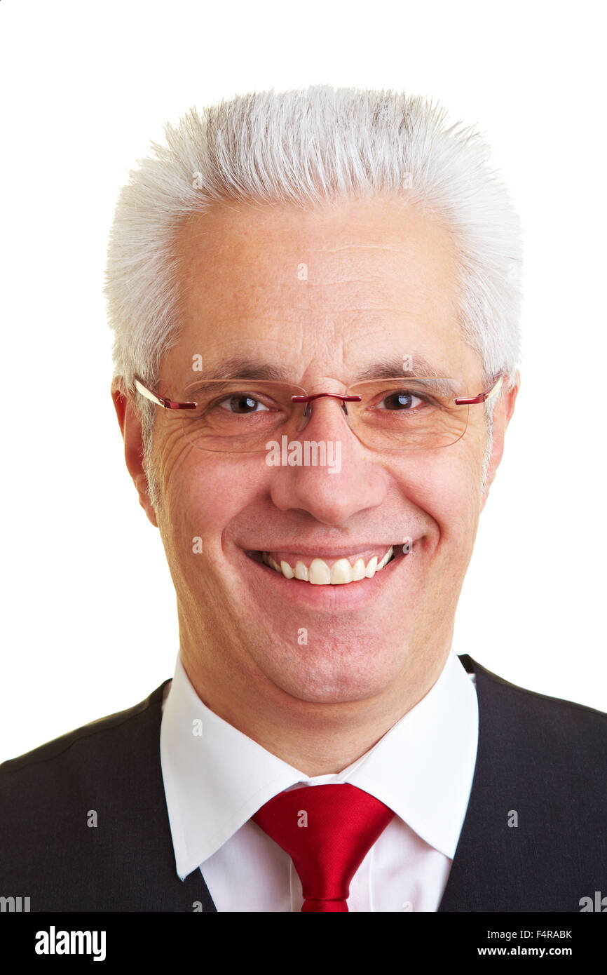 Old man grey hair suit hi-res stock photography and images - Alamy