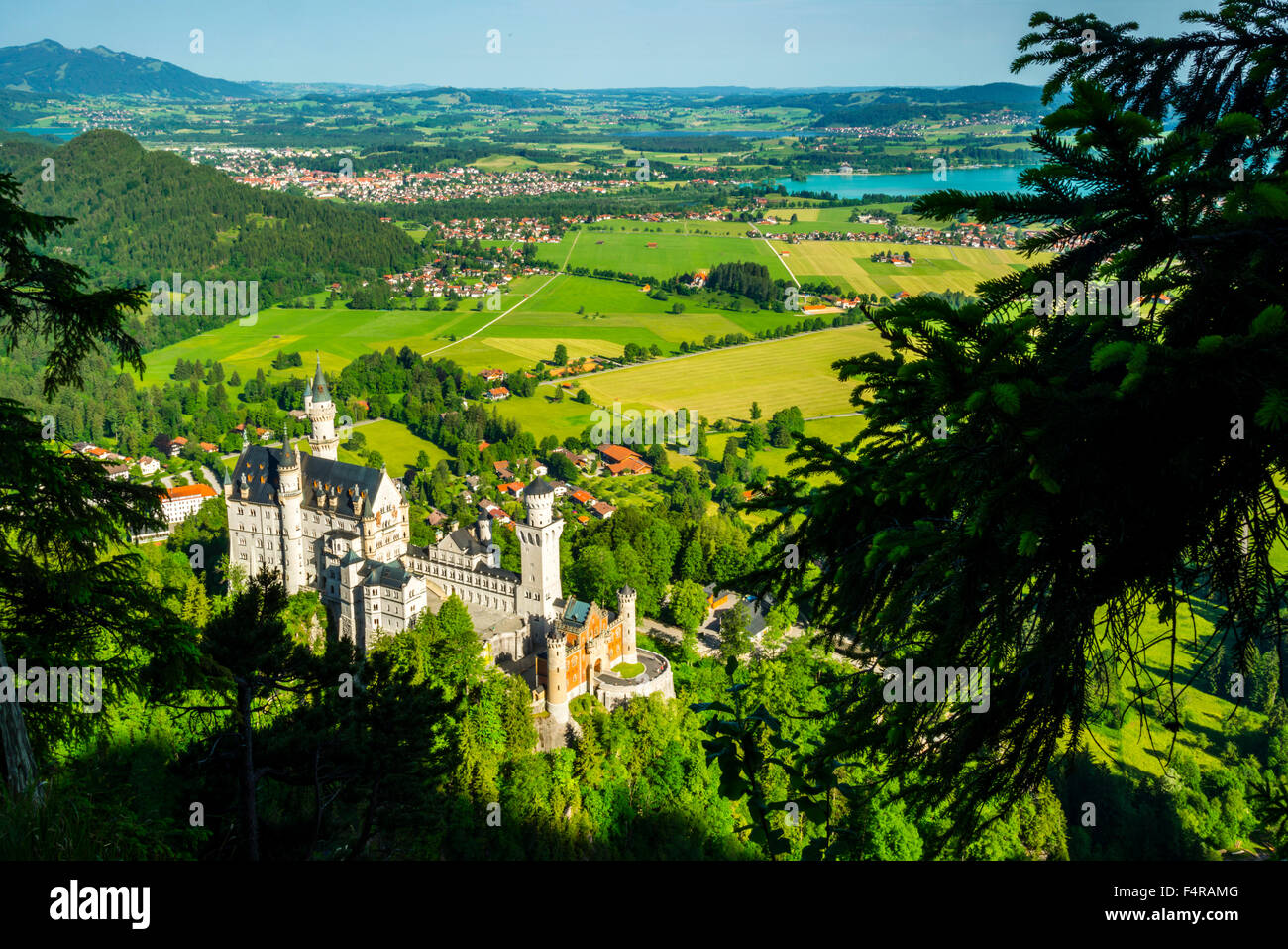 Allgäu, Alps, Bavaria, Germany, Europe, Forggensee, Füssen, Hopfensee ...