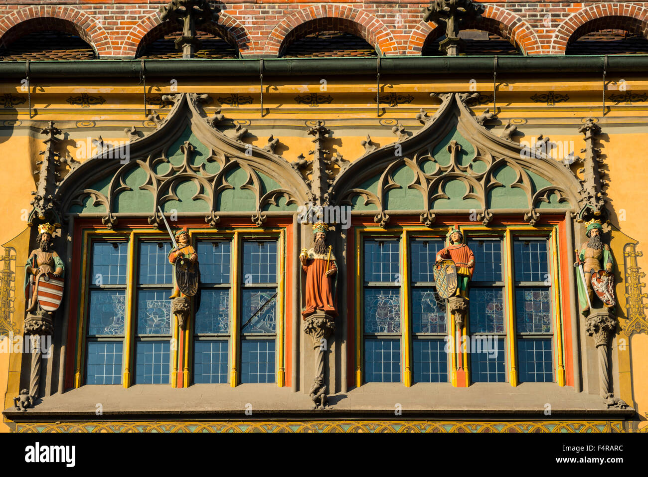 Swabian Alb, architecture, historic, architectural monument, Germany, Europe, facade, facade painting, frescoes, early Renaissan Stock Photo
