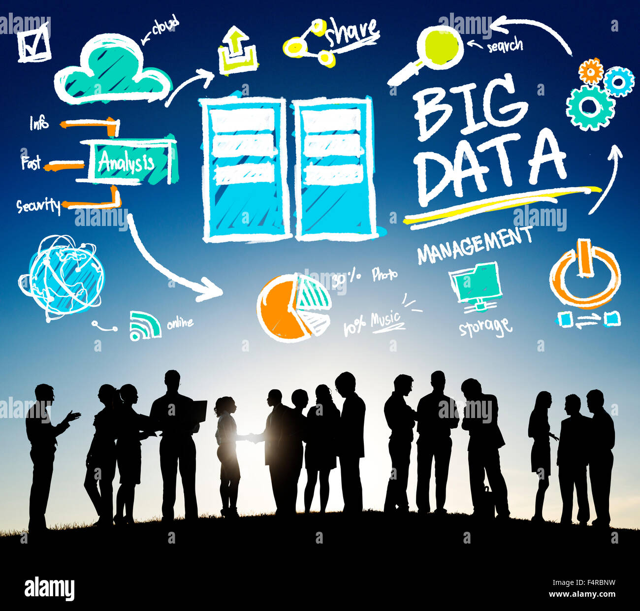 Big Data Storage Online Technology Database Concept Stock Photo