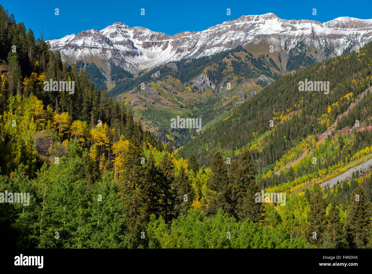 USA, UnitedStates, America, Colorado, San Miguel County, San Juan, Mountains, Telluride, nature, cliff, outdoor, Rockies, rocky Stock Photo