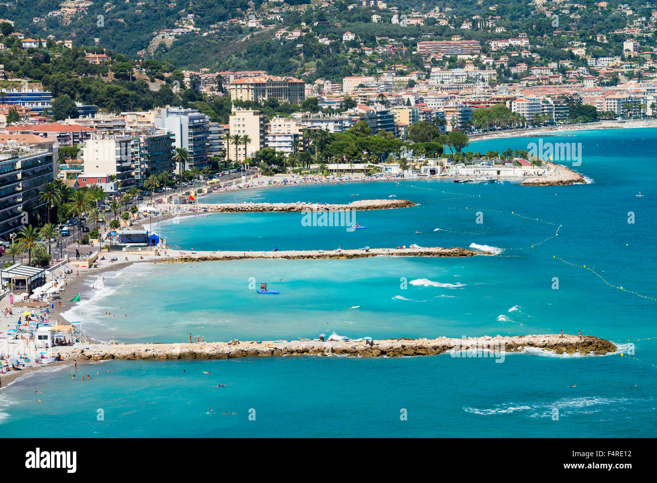 Beach of Carnolès, Roquebrune Cap Martin, Maritime Alps, France, EU