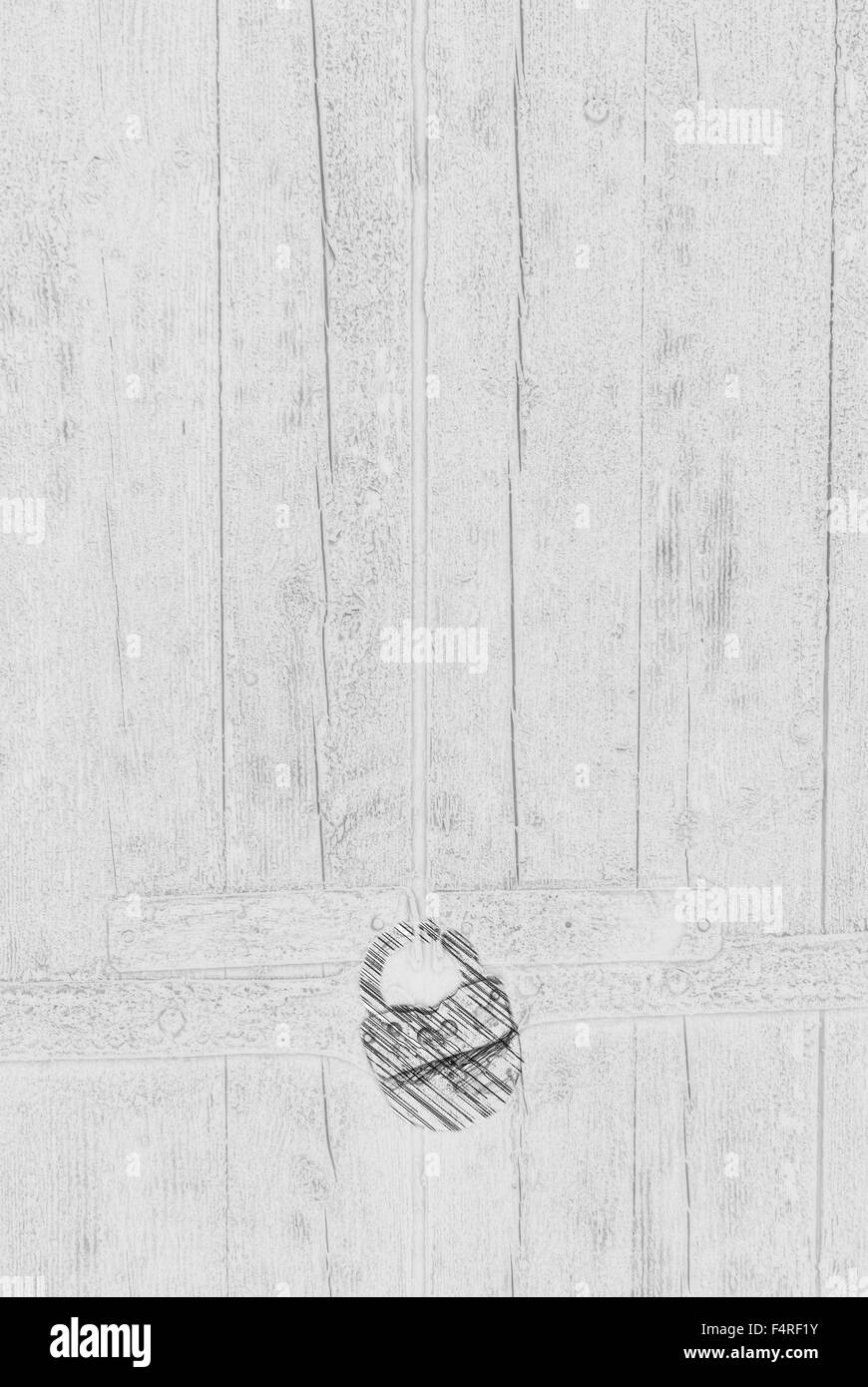 Door wooden house painted Black and White Stock Photos & Images - Alamy