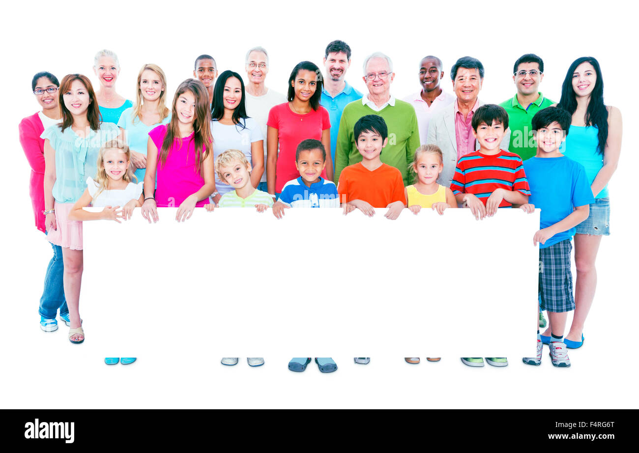 Diverse People Happiness Friendship Banner Copy Space Concept Stock ...