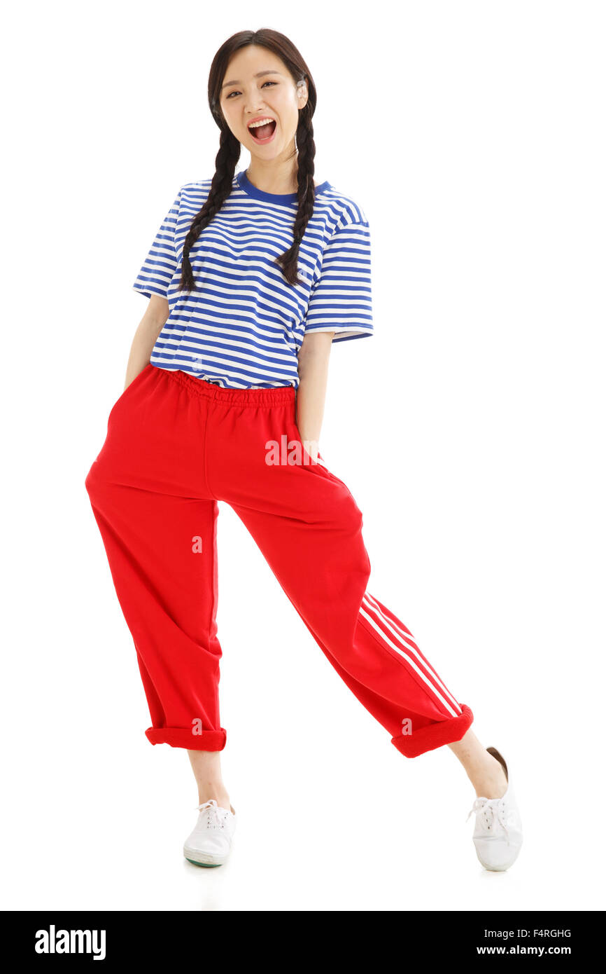 Happy young woman Stock Photo