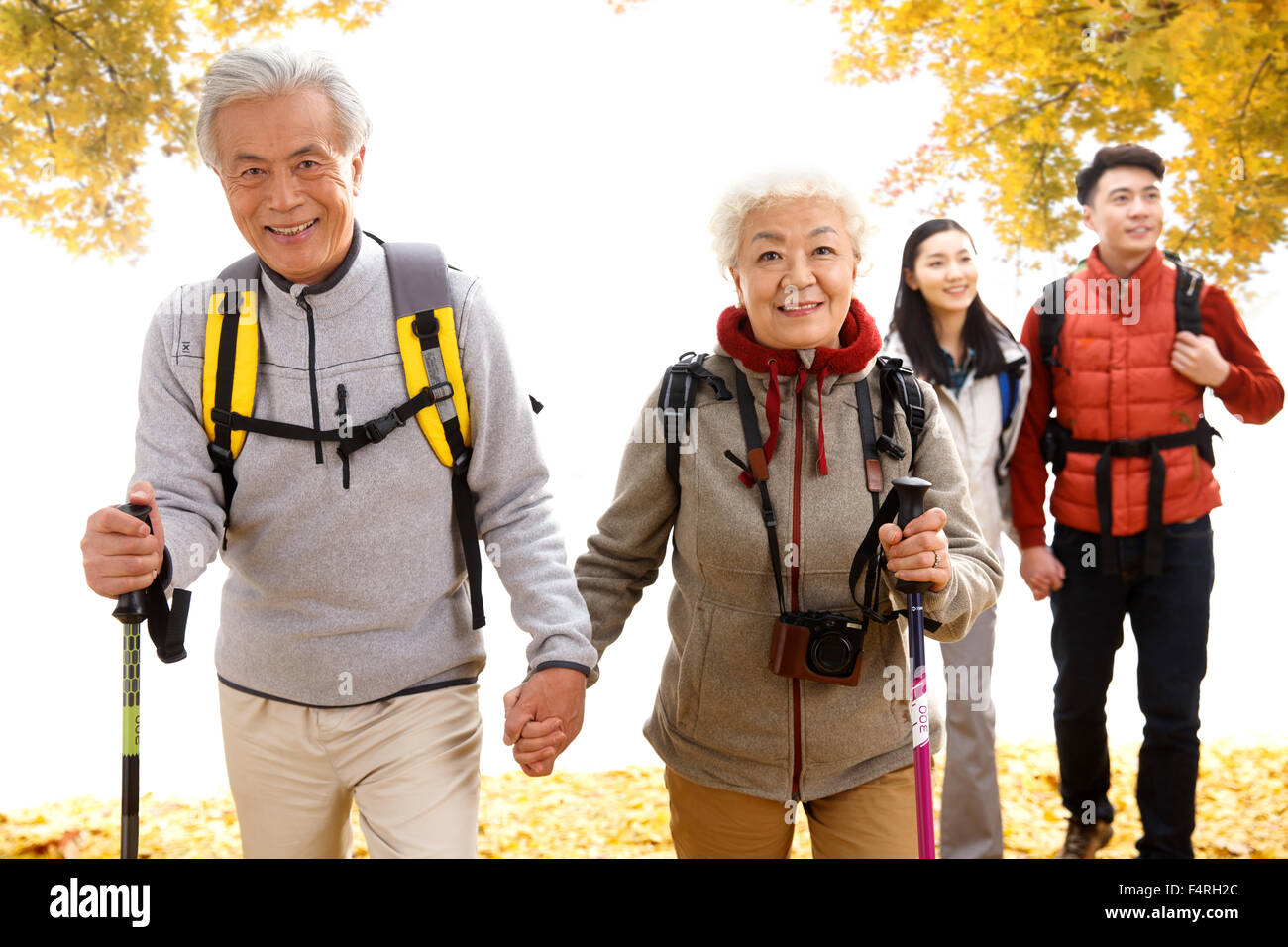 Old people to travel Stock Photo