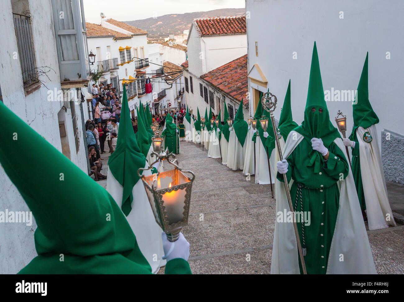 Andalusia, Region, Cadiz Province, Holy Thursday, Landscape, Olvera, town, Spain, Europe, architecture, celebration, church, col Stock Photo
