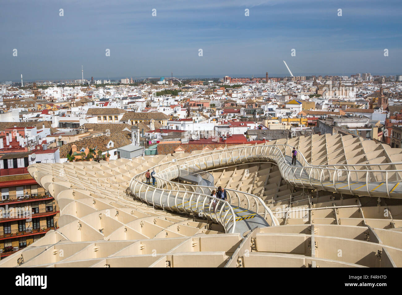 Spain, Europe, Andalusia, Region, Sevilla, Seville, City, Incarnation Square, Metropol Parasol, Las Setas, architecture, Stock Photo