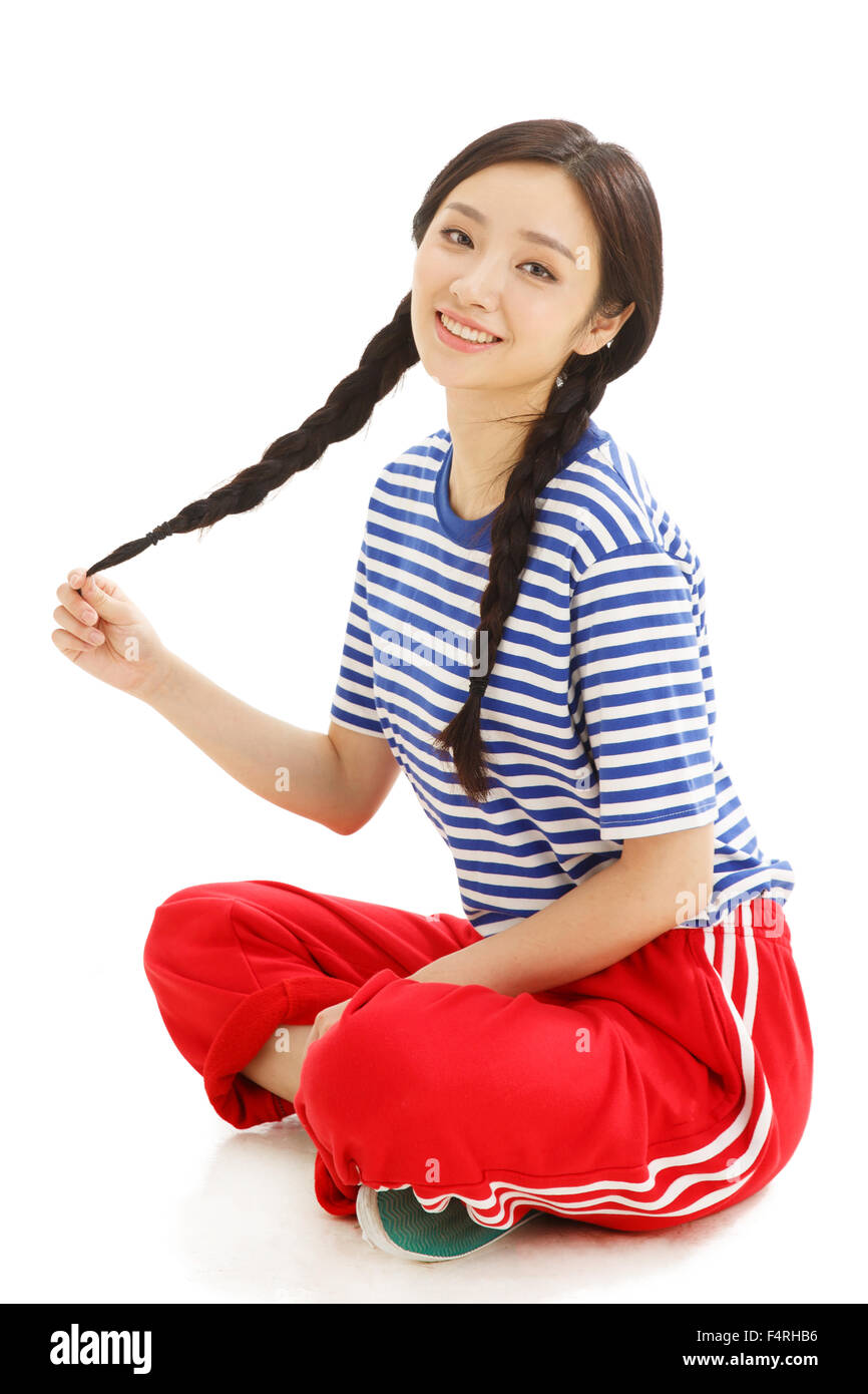 Happy young woman Stock Photo