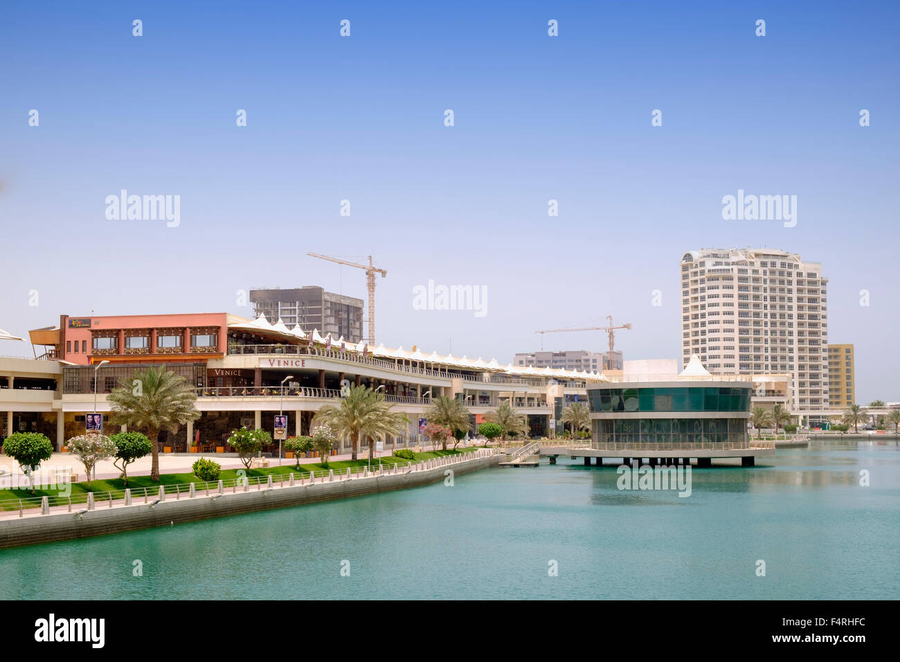 The Lagoon at new Amwaj Island residential property development in Kingdom of Bahrain Stock Photo