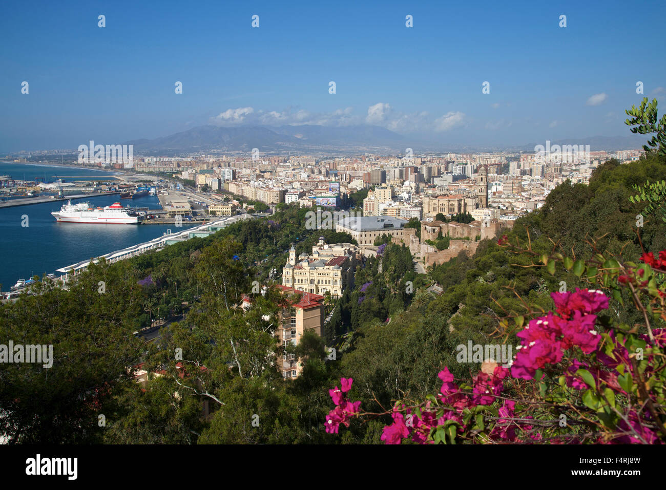 Andalusia, Spain, Europe, outside, day, town view, town, city, Malaga, Costa del Sol, übersicht, Spain Stock Photo
