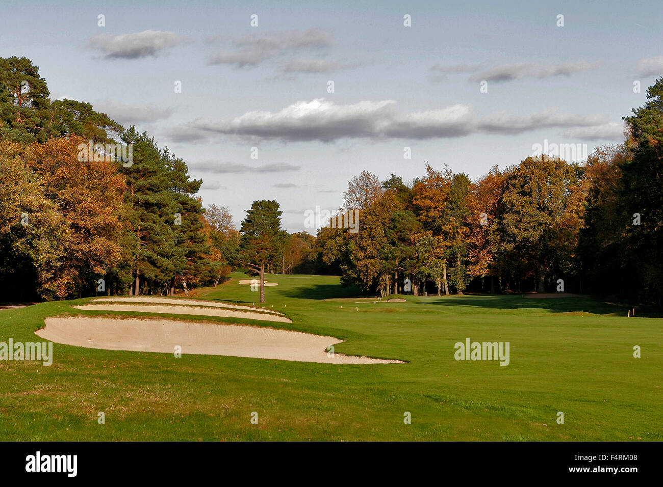The 15th hole on the famous West Course at The Wentworth Golf Club