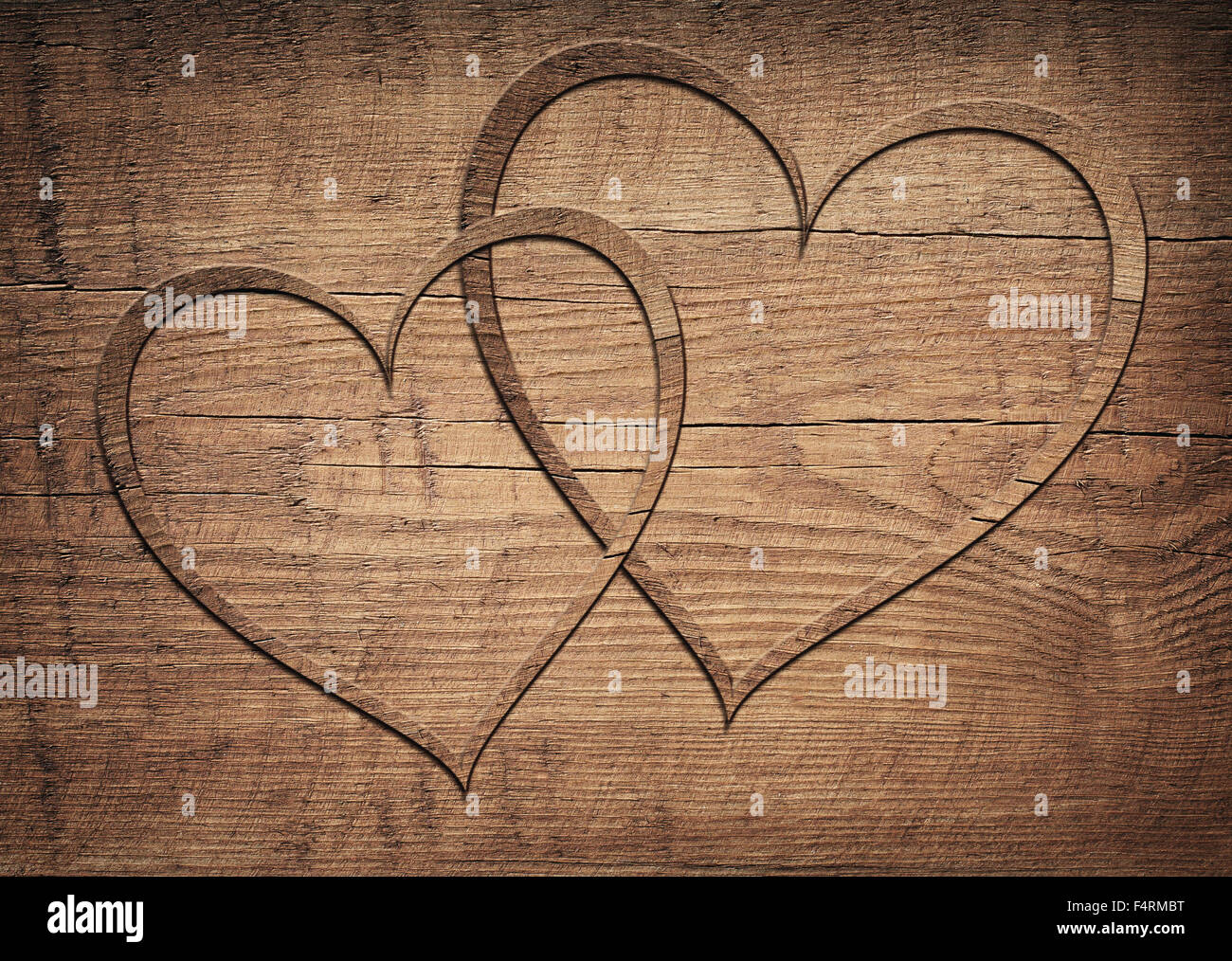 Wood hearts hi-res stock photography and images - Alamy