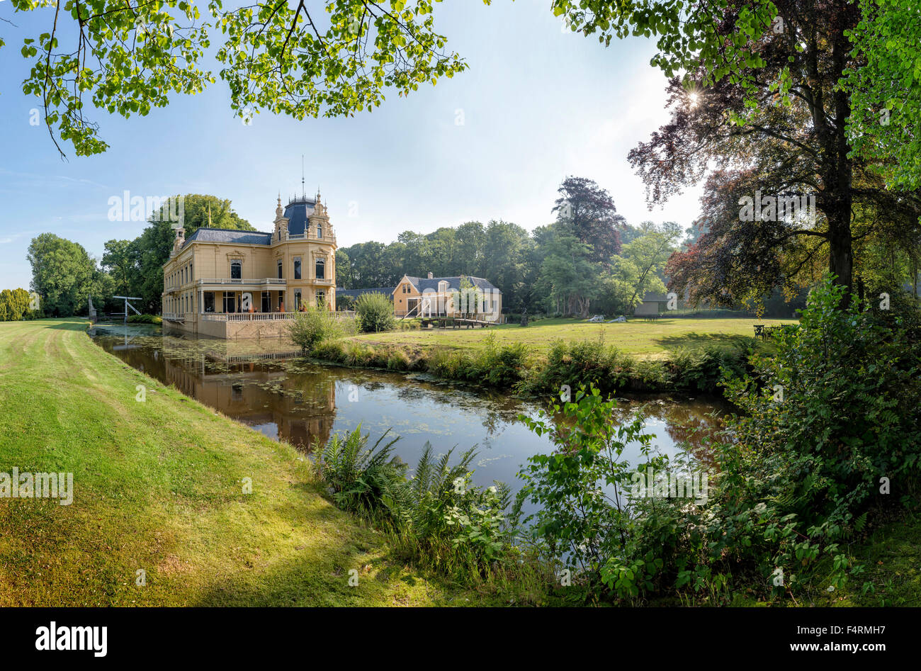 Netherlands, Europe, Holland, Leek, Groningen, castle, field, meadow