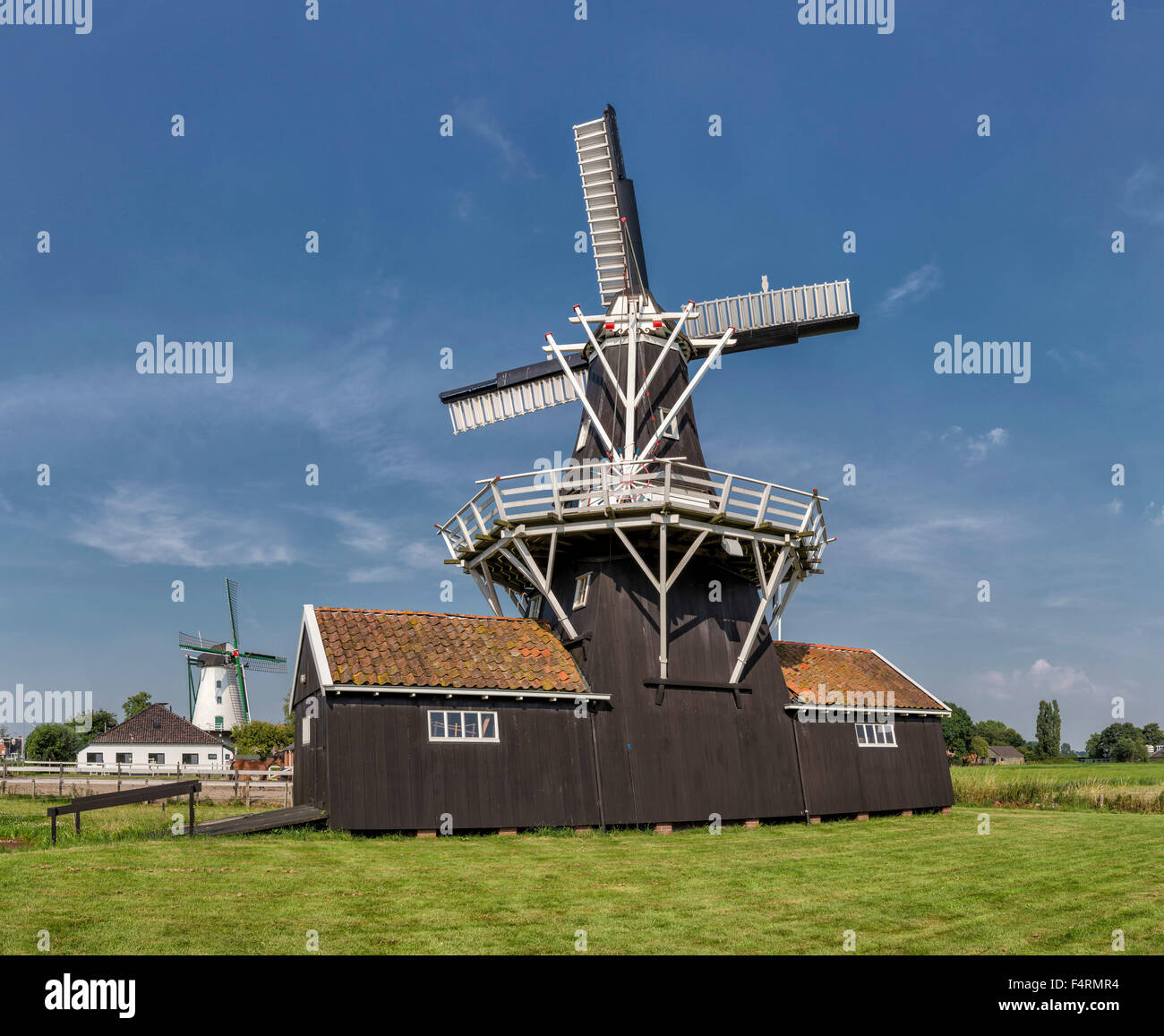 Netherlands, Europe, Holland, Ten Boer, Groningen, windmill, summer,  Bovenrijge, Widde Meuln Stock Photo - Alamy