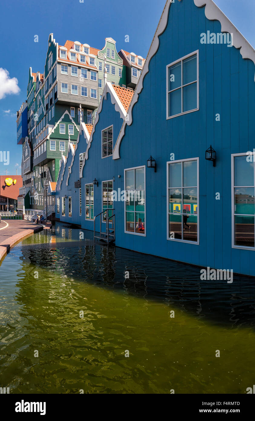 Netherlands, Europe, Holland, Zaandam, Noord-Holland, city, village, water, summer, Inntel hotel Stock Photo