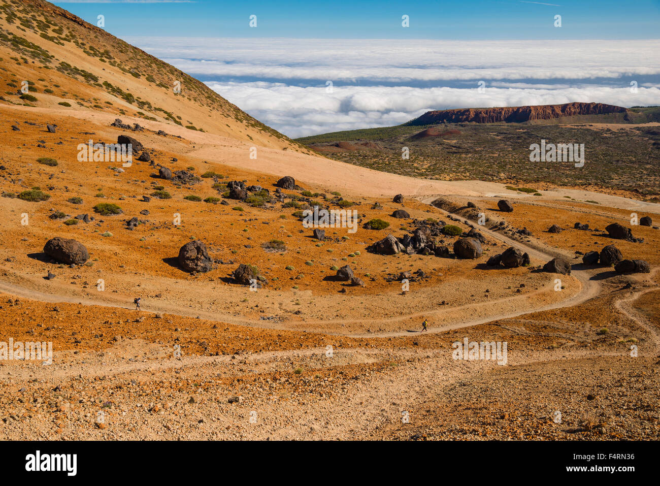 outside, mountain landscape, Montana Blanca, Canadas, Pico del Teide, eggs, solidification rock, Europe, rock, cliff, mountains, Stock Photo