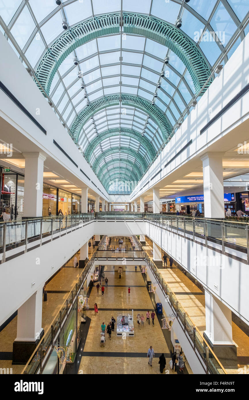 Interior of new extension (opened September 2015) to Mall of the Emirates in Dubai United Arab Emirates Stock Photo