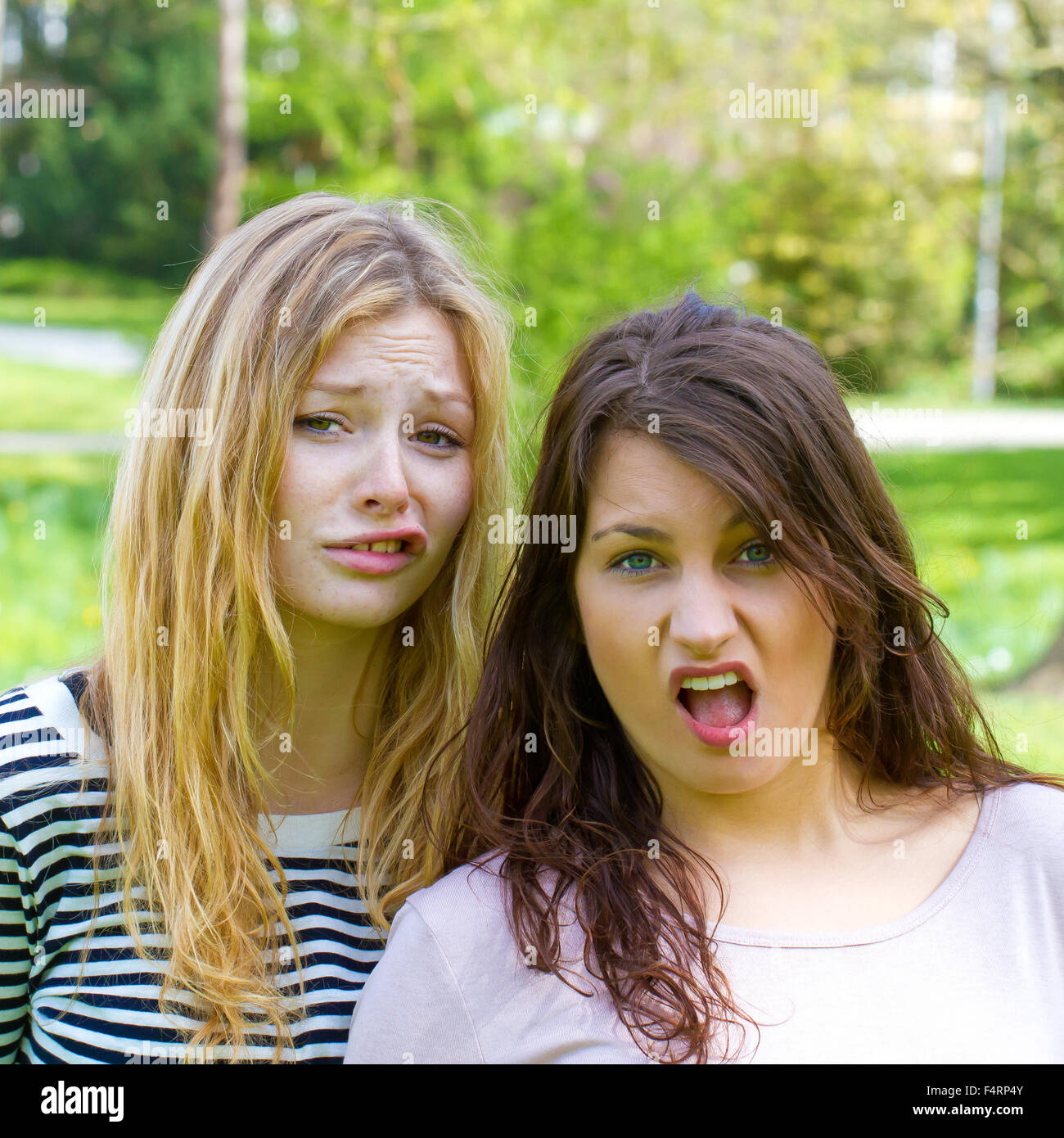 Wild, crazy girls Stock Photo