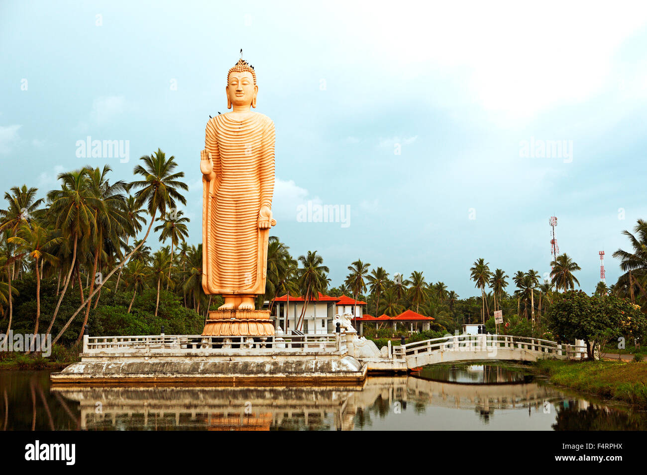 Monument to the Japanese tsunami victims of 2004, Peraliya, Southern Province, Ceylon, Sri Lanka Stock Photo