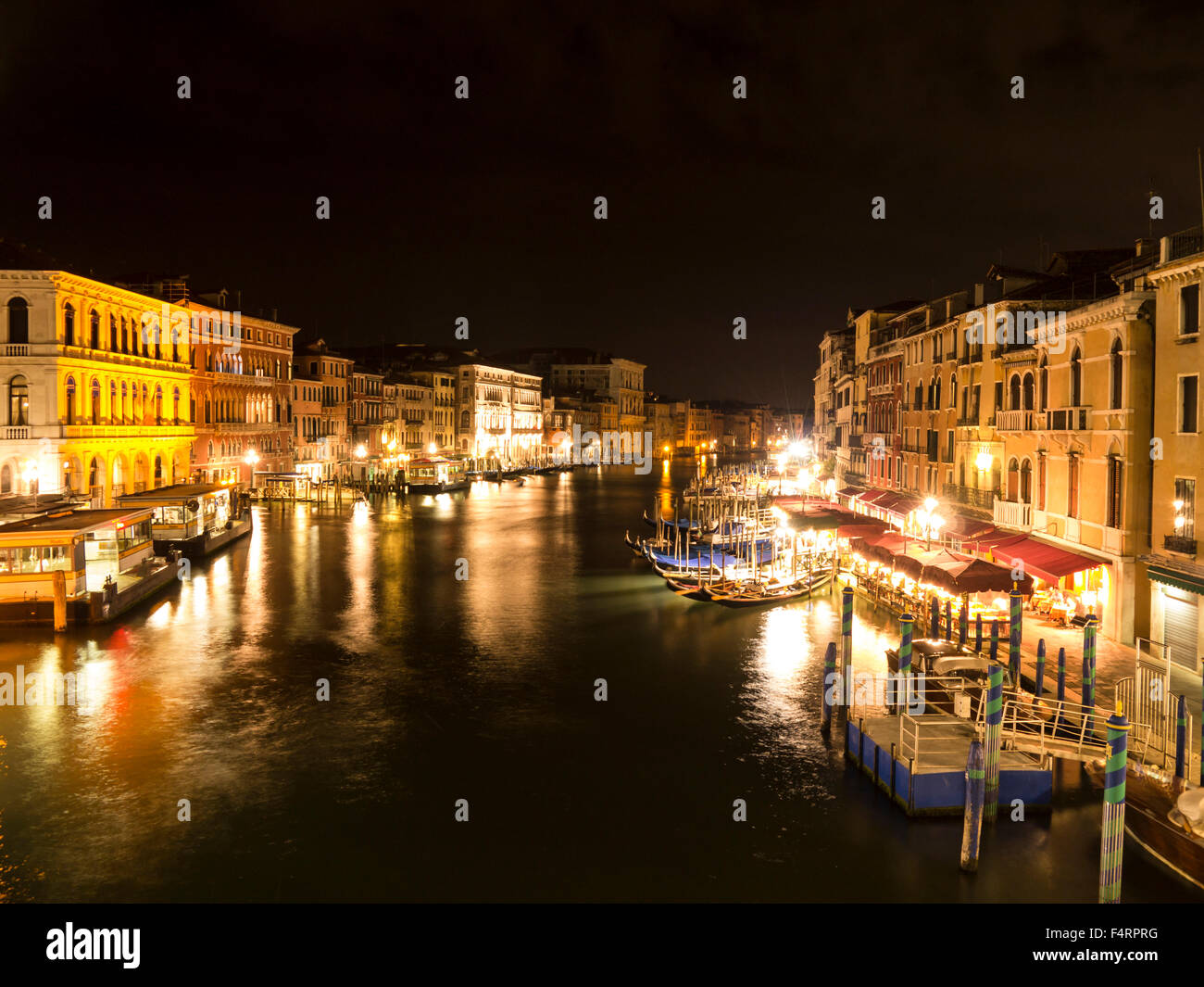 Canal Grande in Venice by night Stock Photo