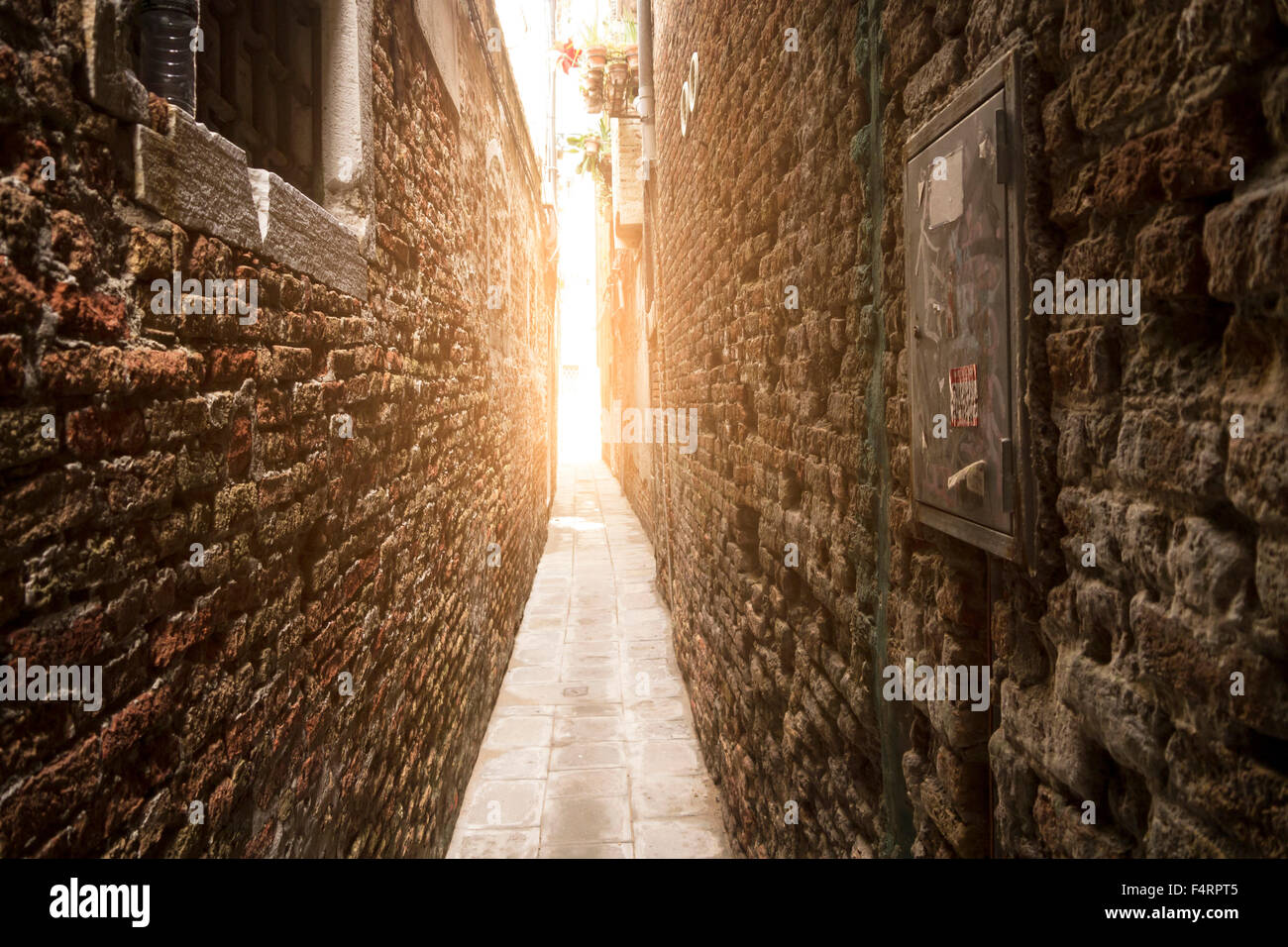 alleyway in venice Stock Photo