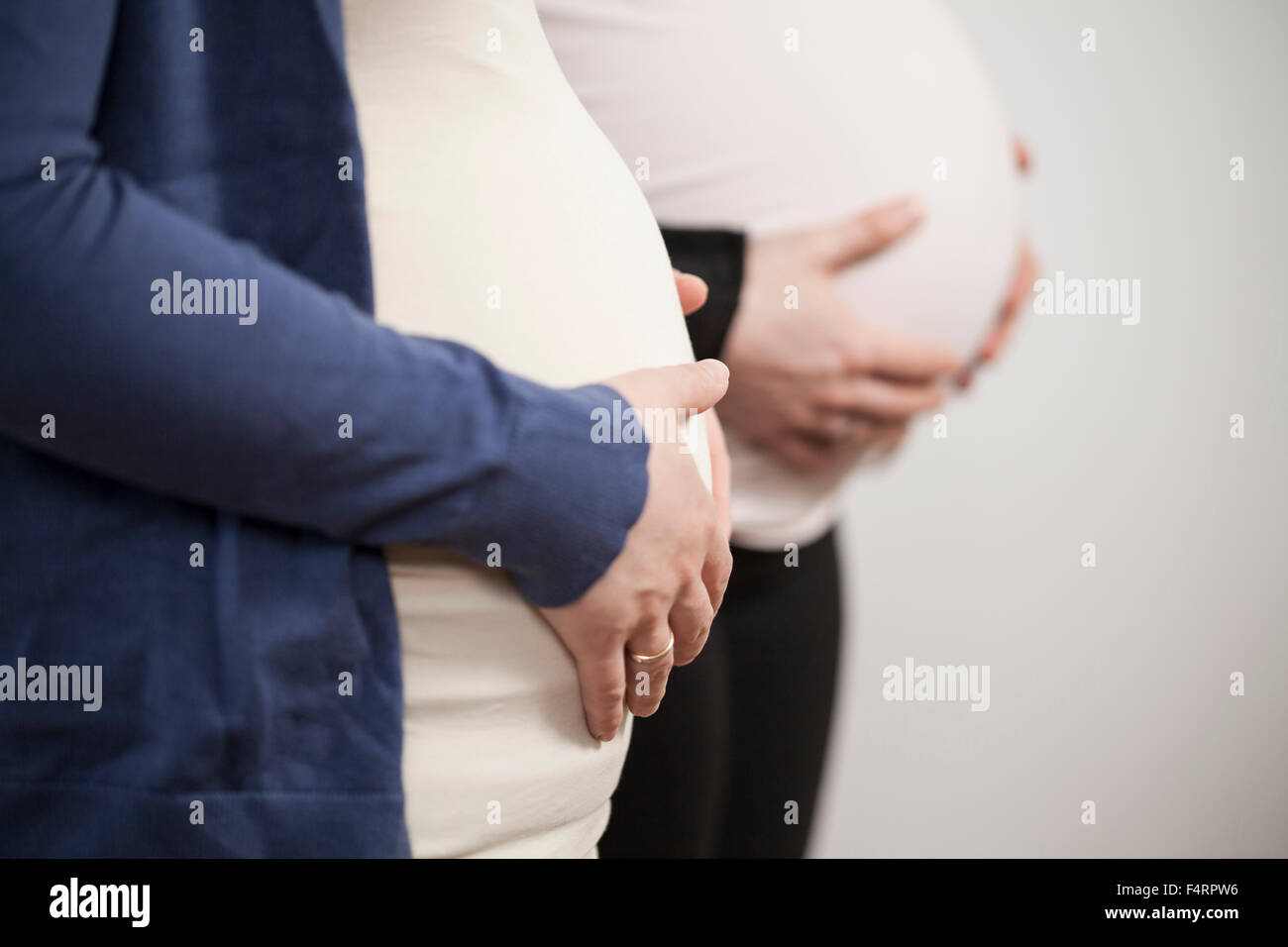 two pregnant woman in course Stock Photo