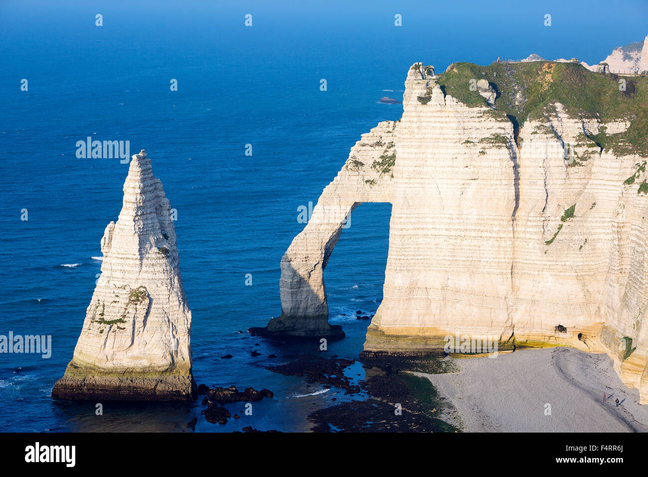 Aerial view of Etretat Aval cliff, Normandy, France Stock Photo - Alamy