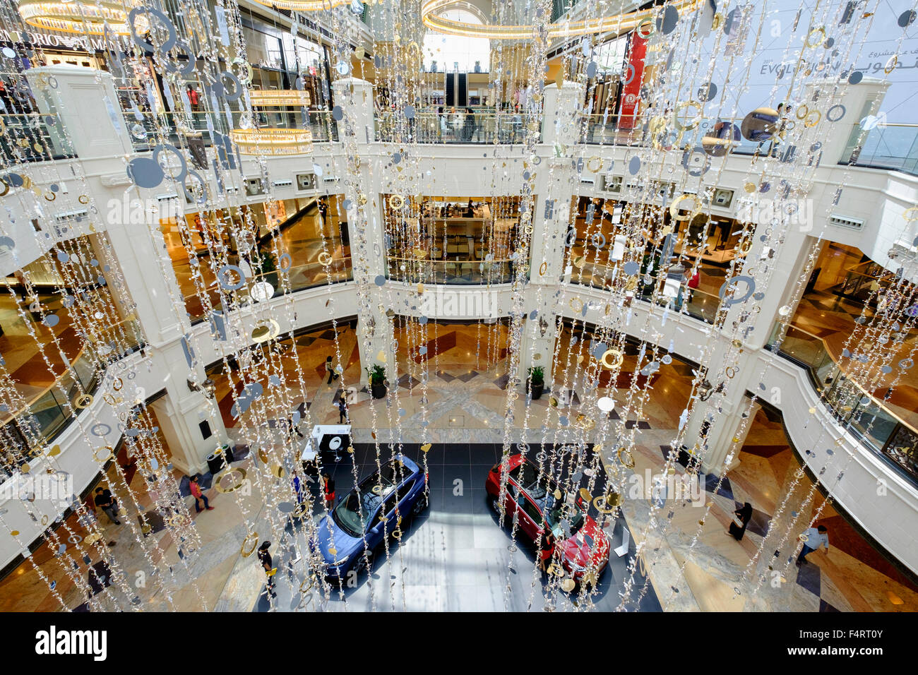 Interior of  atrium at Mall of the Emirates United Arab Emirates Stock Photo