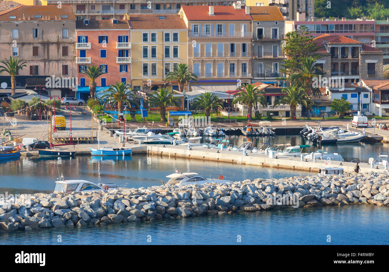 Port of Propriano, South region of Corsica island, France Stock Photo
