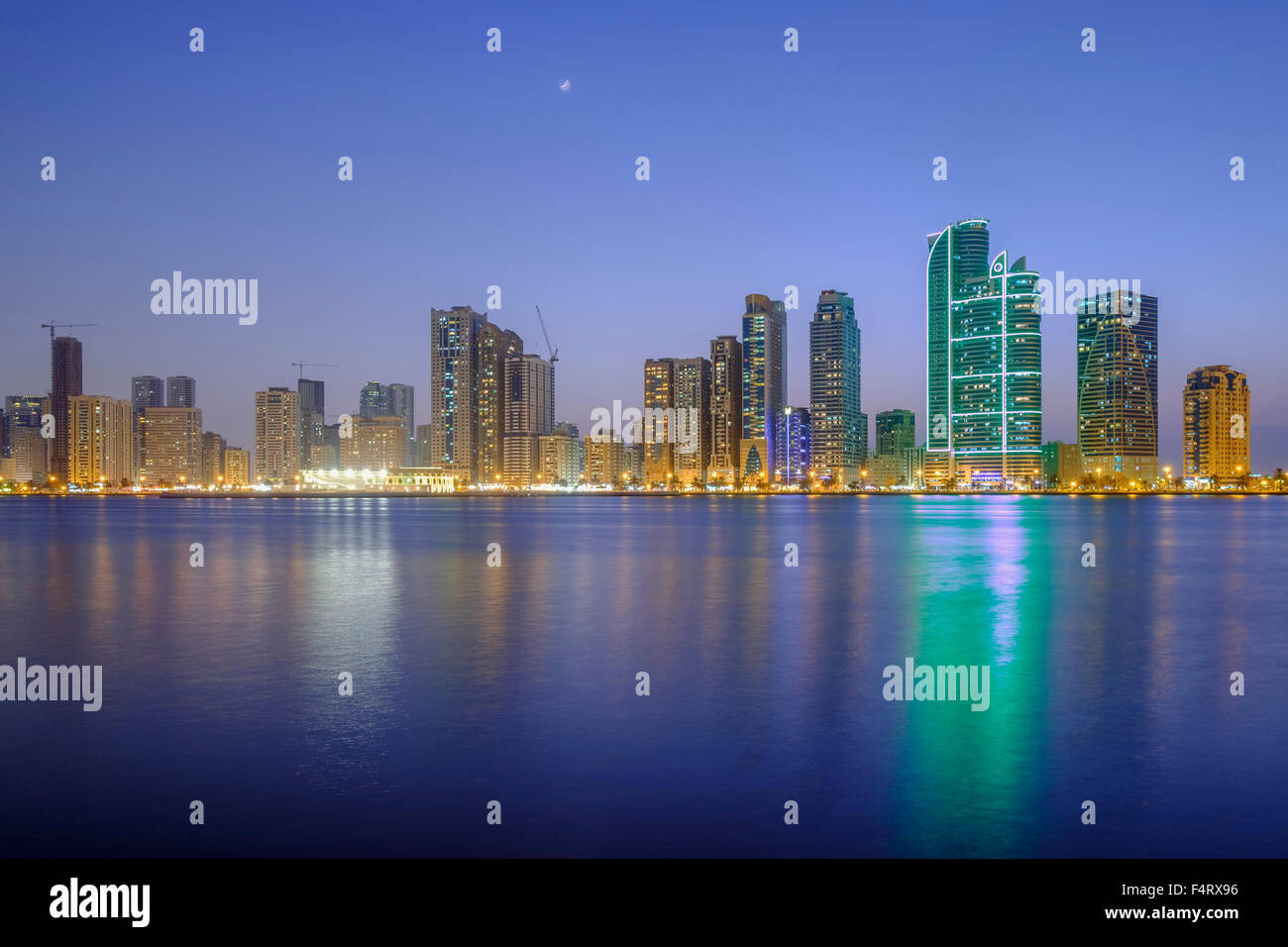 A closer look at High Rise Apartment Building Skyline