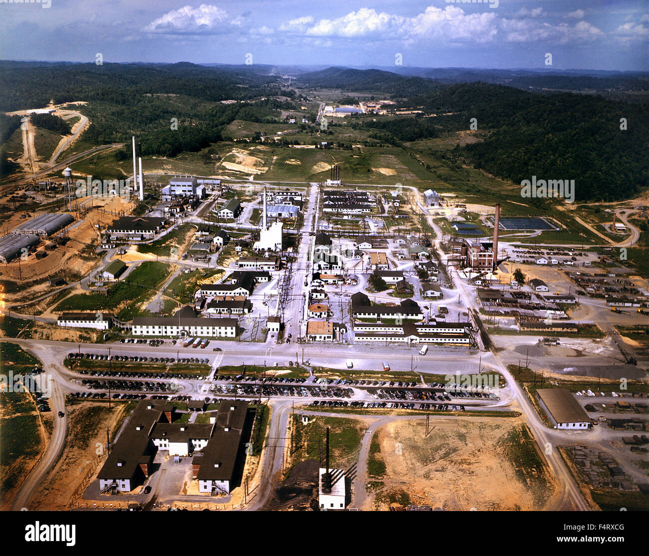 Oak Ridge National Laboratory. 1947. The town of Oak Ridge was established by the Army Corps of Engineers as part of the Clinton Stock Photo