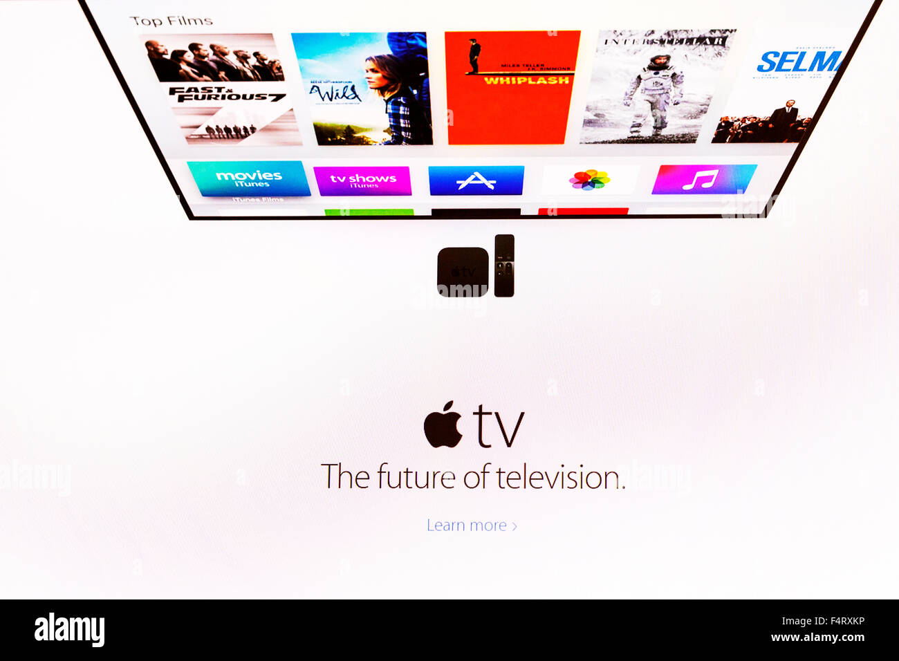 Apple TV website homepage online screen screenshot television company