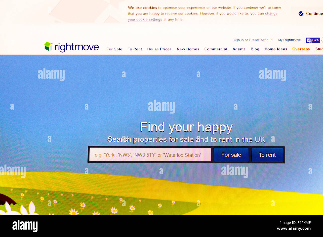 Rightmove right move website homepage hires stock photography and