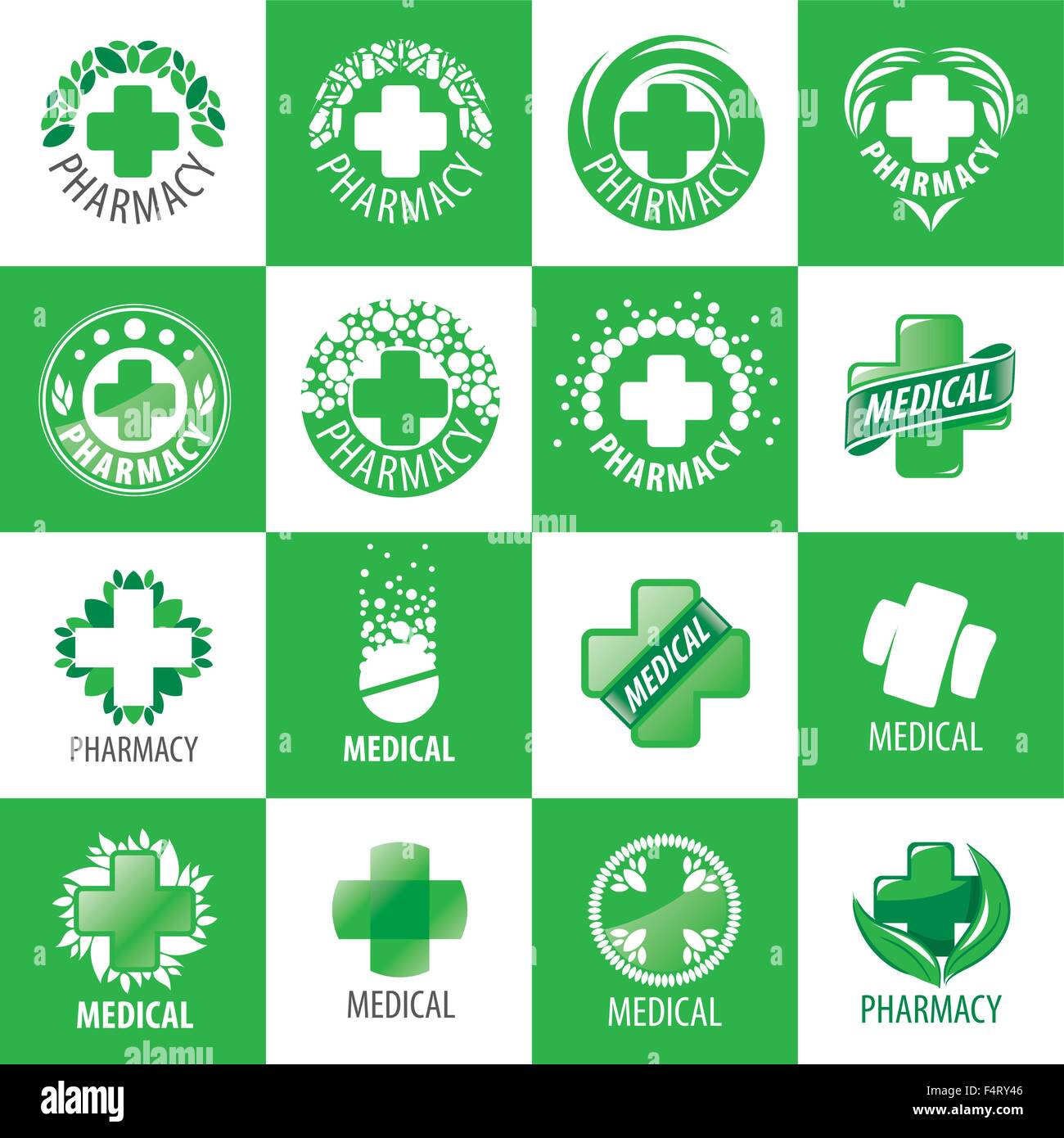 large set of vector logos for medicine Stock Vector Image & Art Alamy