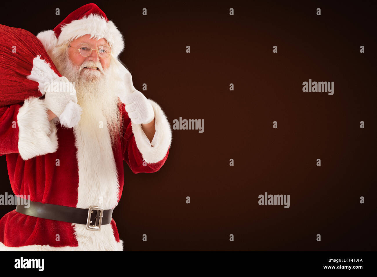Composite image of santa likes to carry his sack Stock Photo
