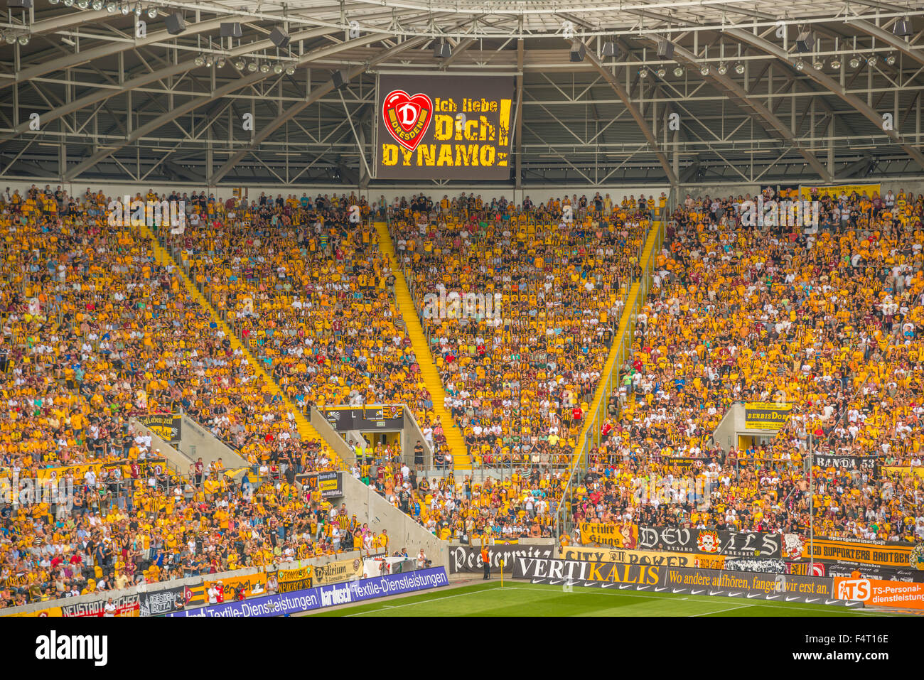 national league, Bundesliga, Germany, Dresden, Dynamo Dresden, Europe, fans, football stadium, Glücksgas stadium, Saxon, stadium Stock Photo