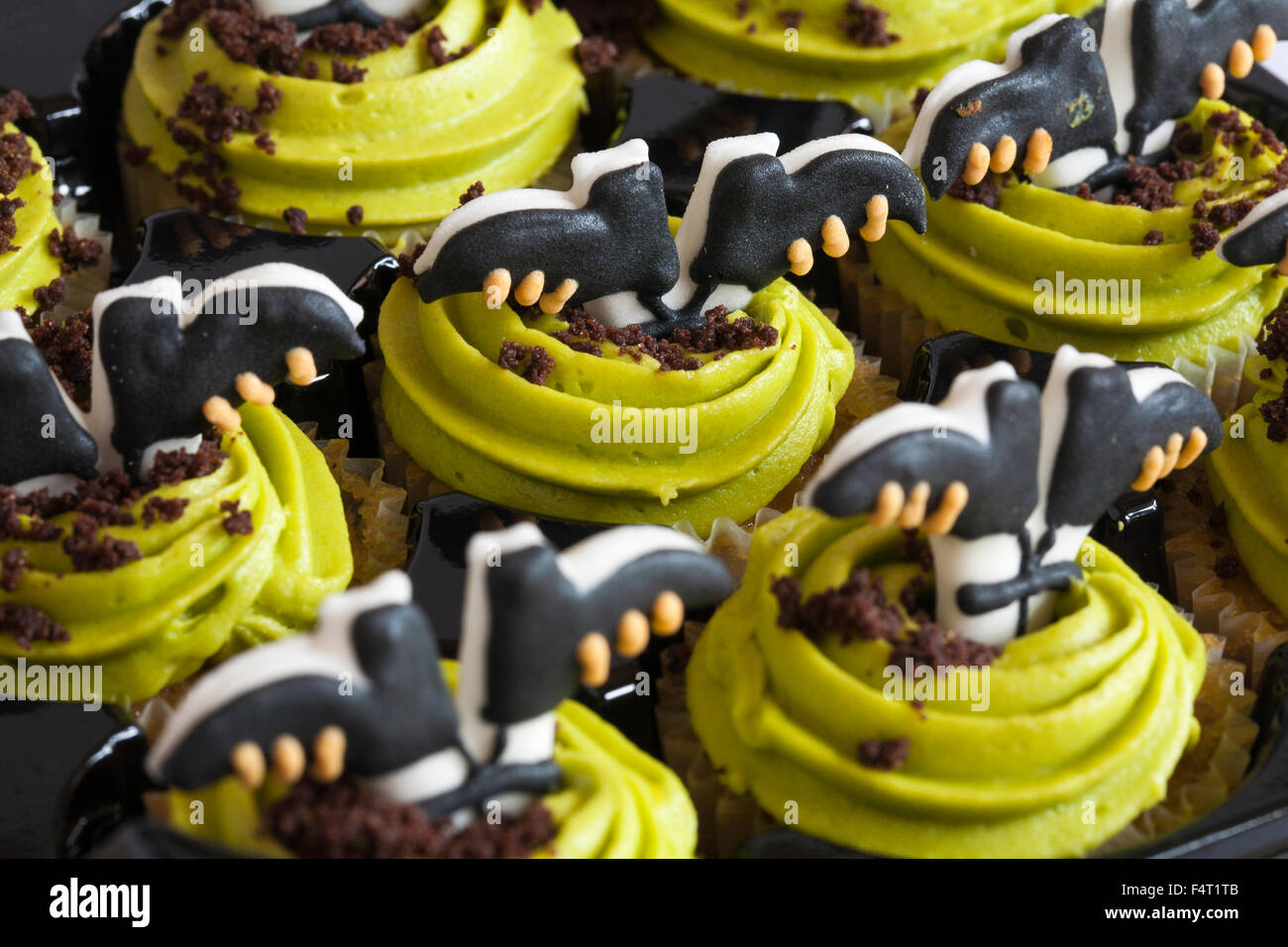 M&S Toffee Apple cupcakes for Halloween Stock Photo