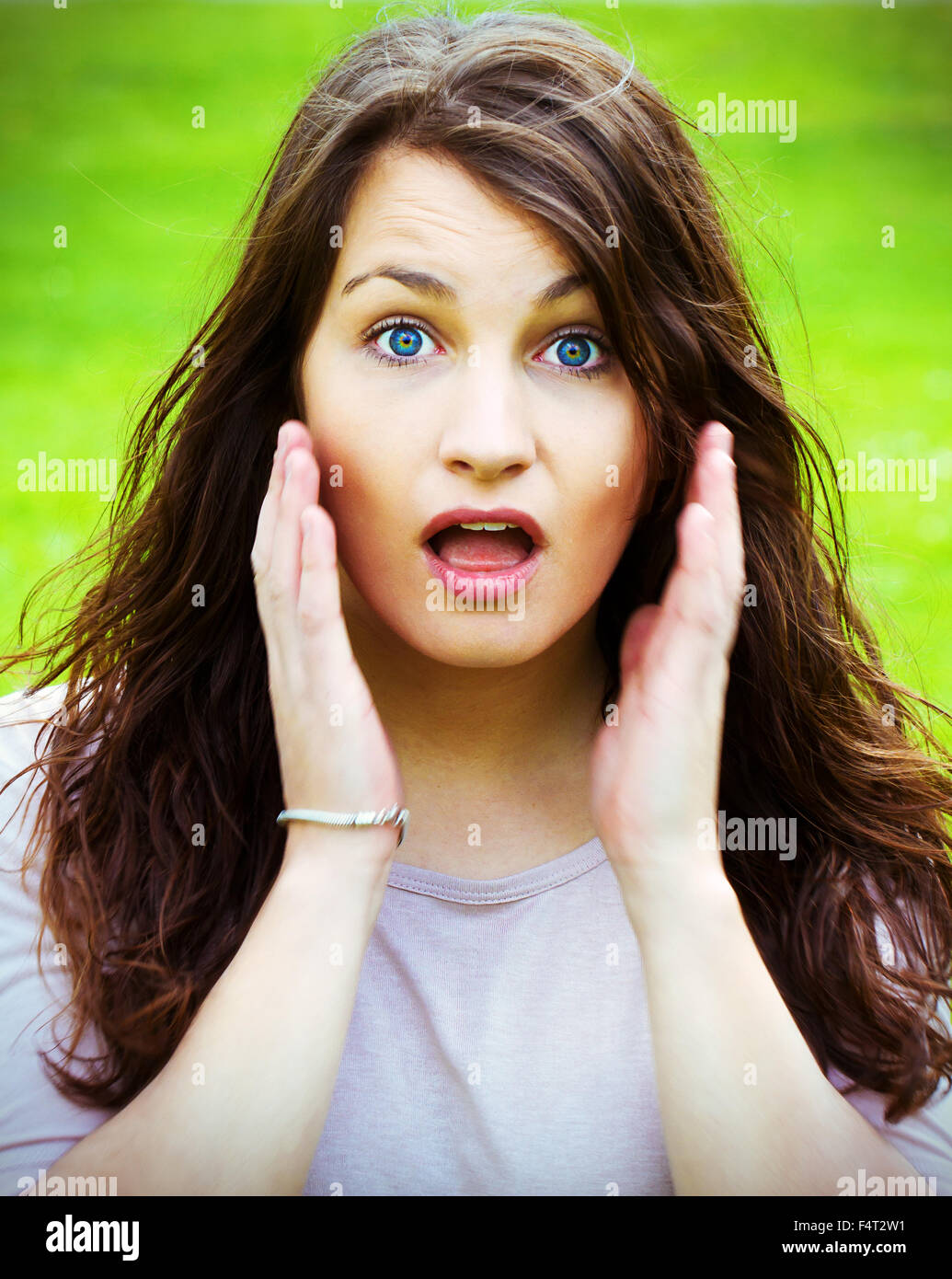 Surprised girl Stock Photo