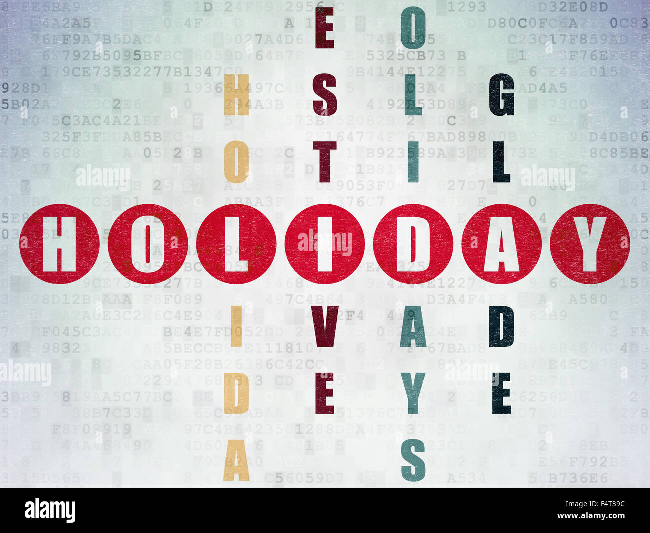 Entertainment concept: Holiday in Crossword Puzzle Stock Photo Alamy