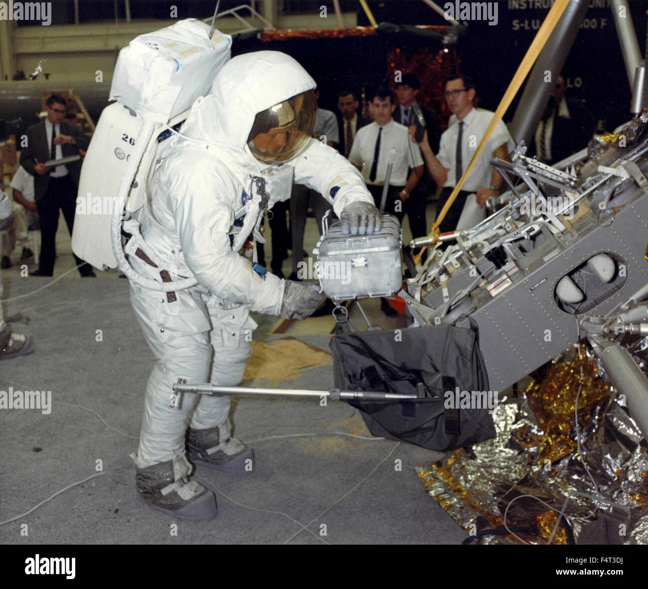 Training astronaut Neil Armstrong in the Apollo 11, Houston, TX, USA Stock Photo