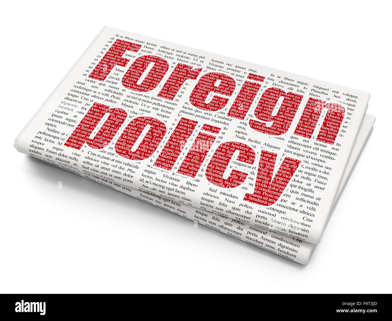 Political concept Foreign Policy on Newspaper background Stock Photo Alamy