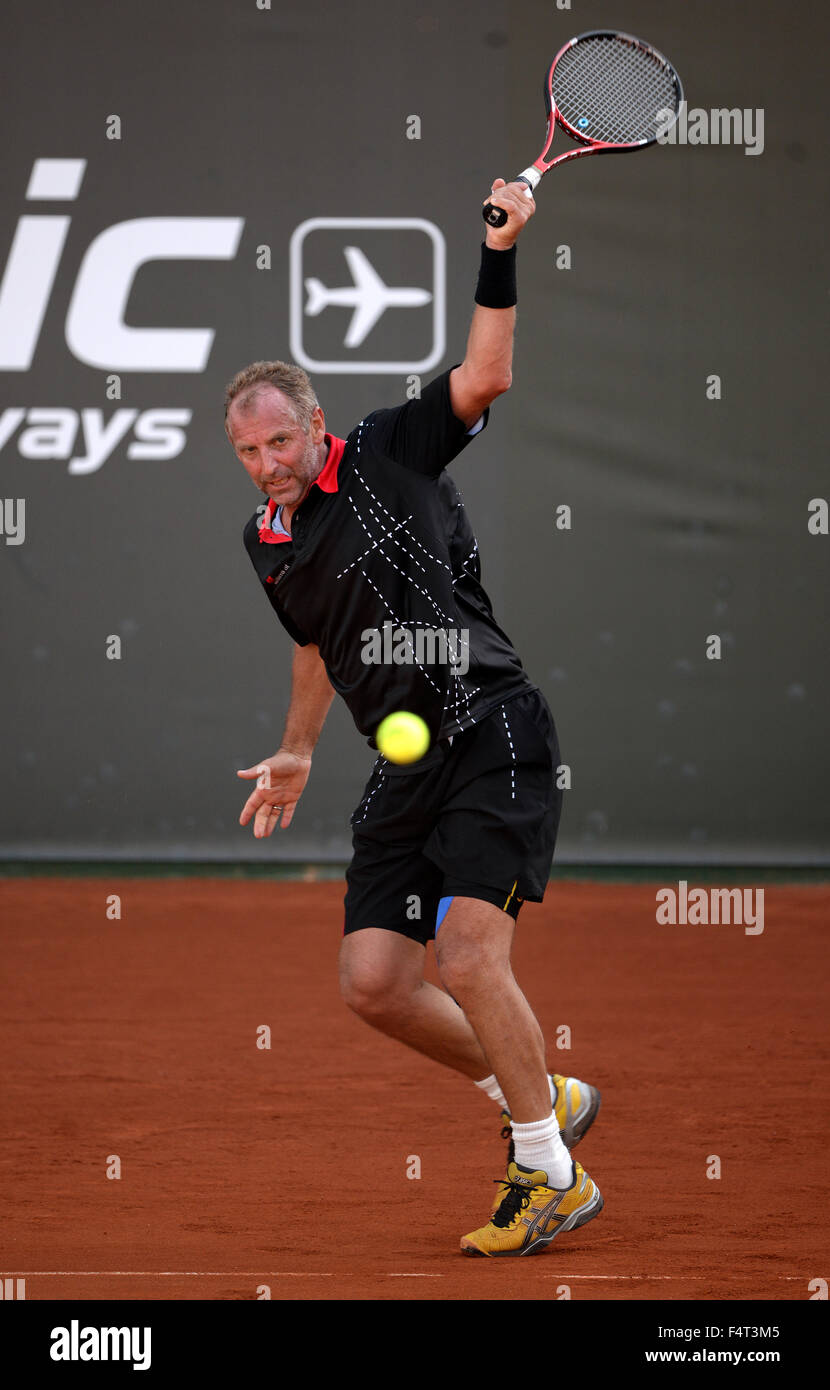 Thomas Muster, former professional tennis player playing a match in the  Senior Tournament that was held in Palma de Mallorca Stock Photo - Alamy